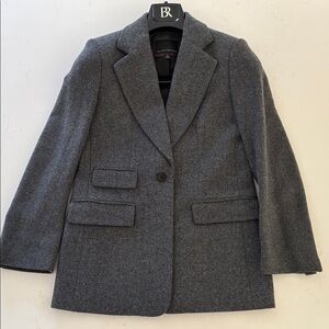 Banana Republic Charcoal Herringbone Blazer